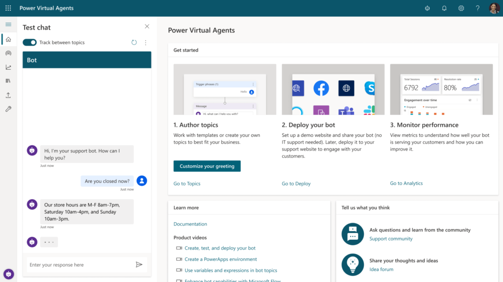 microsoft power virtual agent